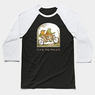 Fck The Police Frog And Toad Riding Trending Shirt Baseball T-Shirt